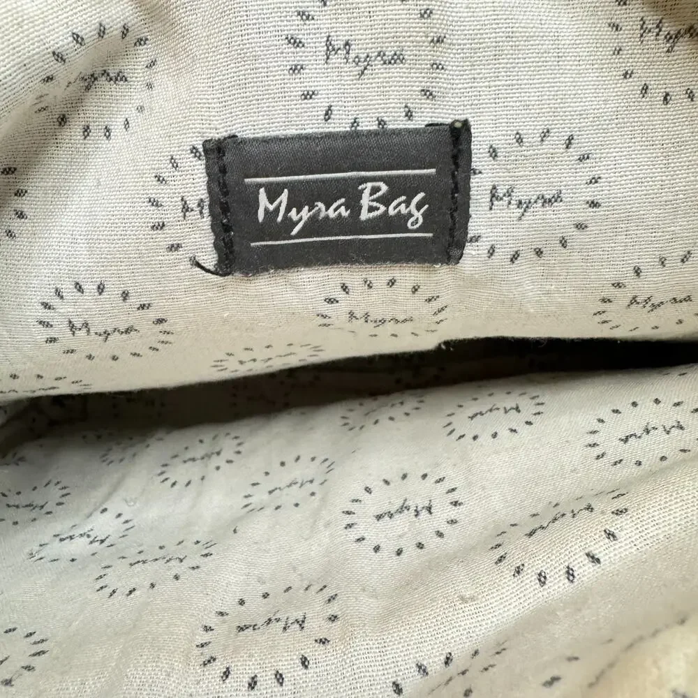 Myra Cowhide Aztec Crossbody Bag Canvas Leather Accent Western Boho Cowgirl EUC